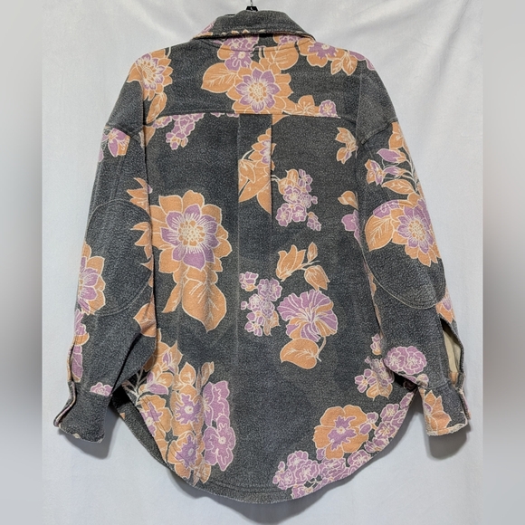 Free People Women's Floral Printed Ruby Oversized Boxy Button Up Jacket, XS - Picture 15 of 15